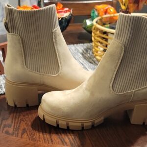 Soda Cream Ankle Booties